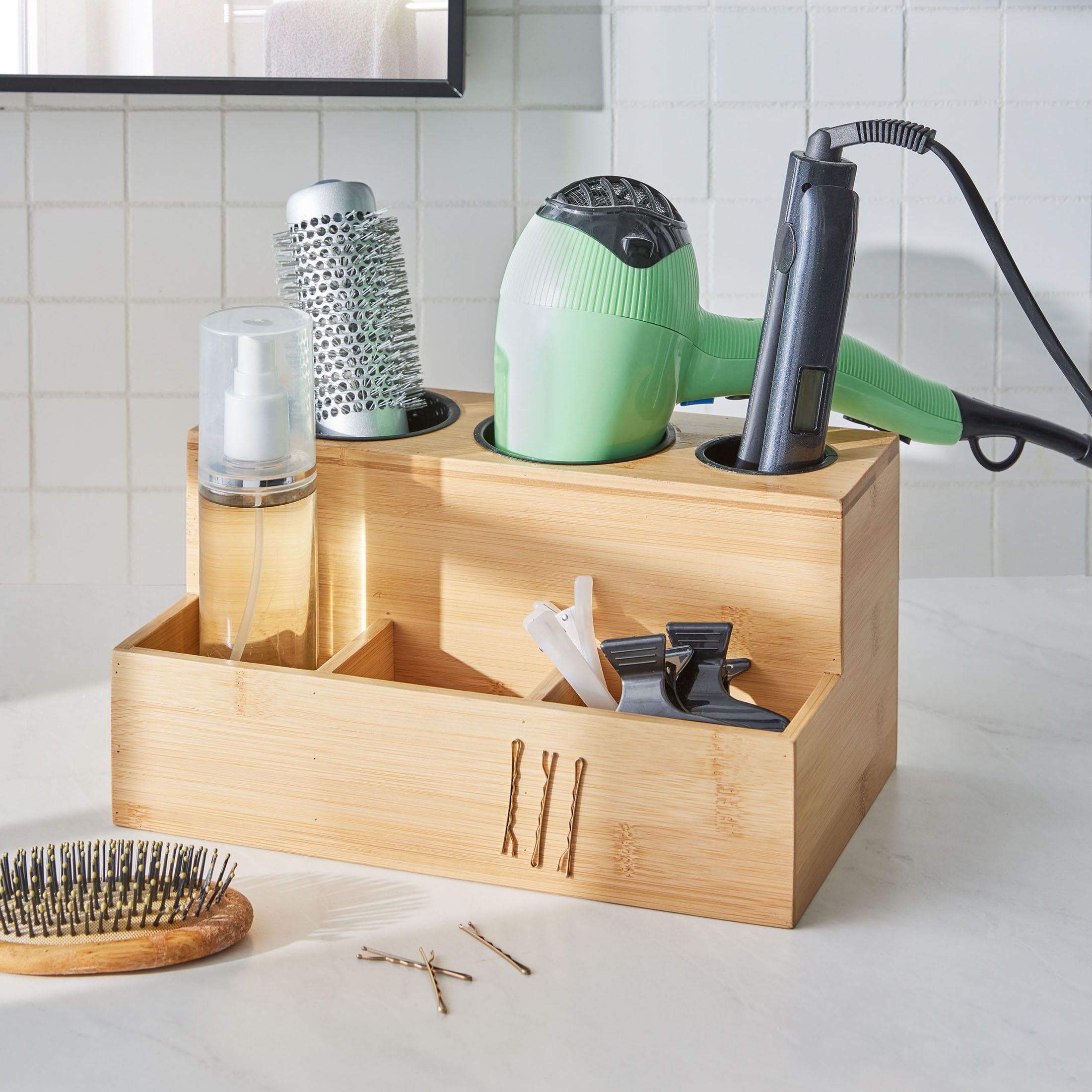 Better Homes & Gardens Bamboo Hair Tools Organizer