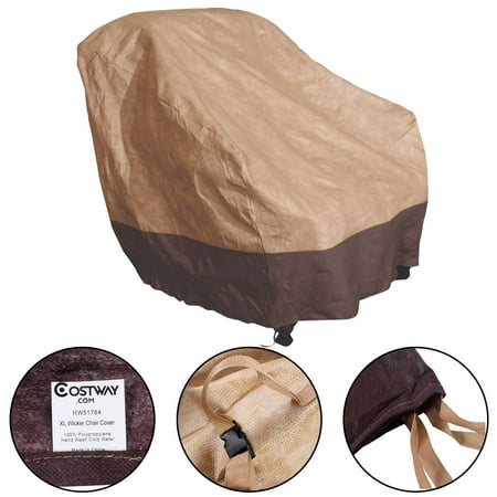 Goplus Waterproof Outdoor High Back Patio Rattan Chair Seat Goplus Waterproof Outdoor High Back Patio Rattan Chair Seat Furniture Cover Protection