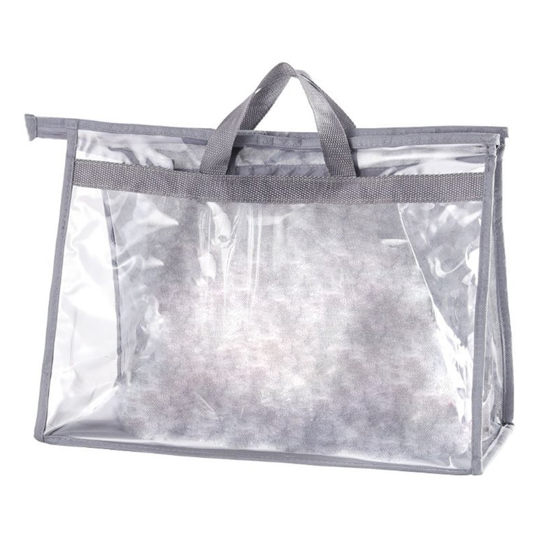  15 Pieces Dust Cover Organizer Bags for Handbags, 3 Sizes Clear Handbag  Storage Bag Purse Storage with Zipper and Handles Dust Bags for Purses  Handbags Closet, 5 Each Size (Gray) : Everything Else