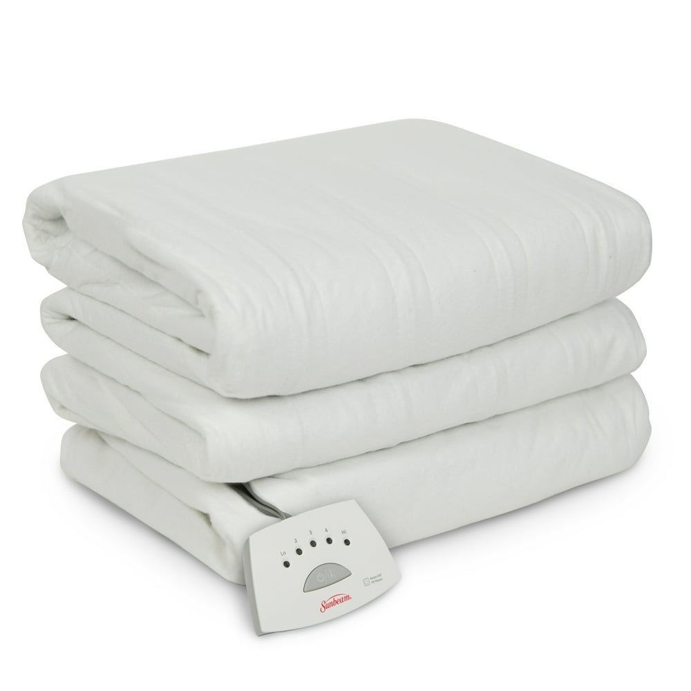Sunbeam White Heated Mattress Pad, Twin