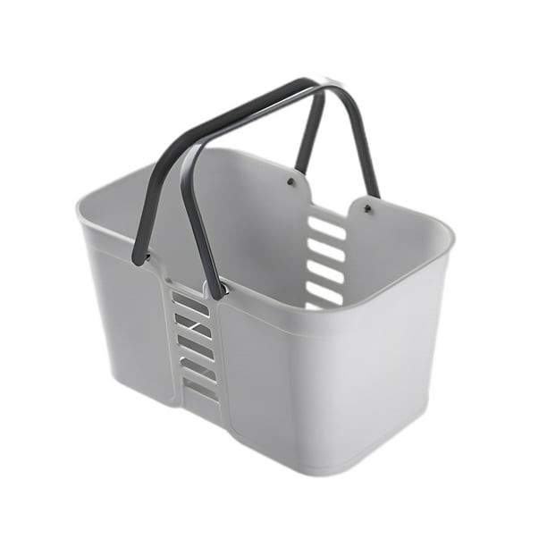 Cateissary Cesta de ducha, bolsa de limpieza de plástico, práctica caja de almacenamiento multifuncional para de baño, suministros para Almacenamiento y organización del hogar Gris