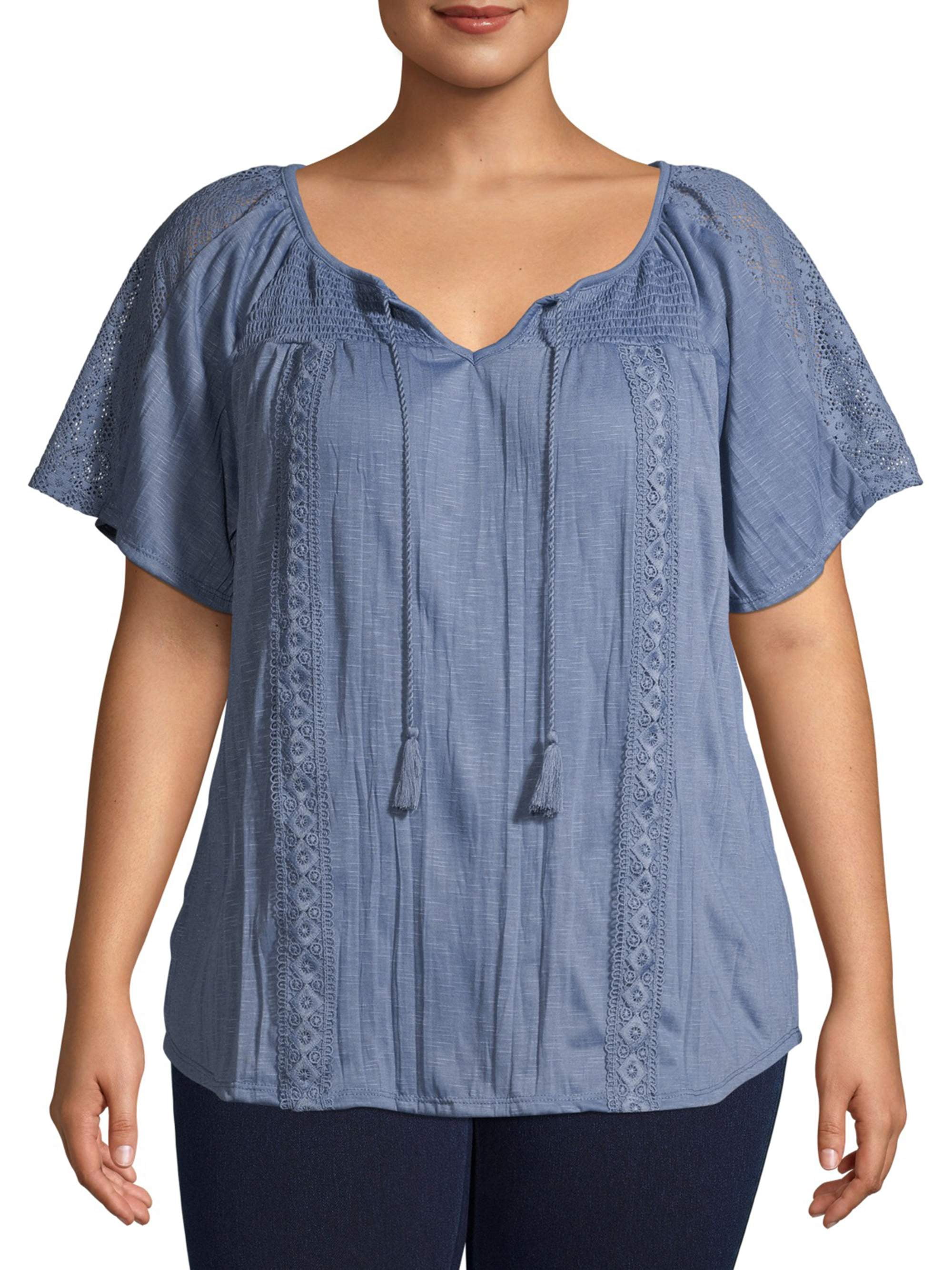 Absolutely Famous Absolutely Famous Women's Plus Size Short Sleeve