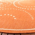 thumbnail image 4 of Safavieh Courtyard Hugo Oriental Indoor/Outdoor Area Rug, Terracotta/Natural, 6'7" x 6'7" Round, 4 of 9