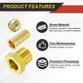 thumbnail image 3 of 4 Set Fit for 8mm Tube Brass Compression Assortment Kit, Sleeve Ferrule & Nut Kit & Insert Tube Fittings for Water Oil Air Pipe, 3 of 5