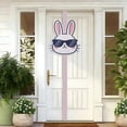thumbnail image 3 of Decoraciones de Primavera para el Hogar Pascua Fresco Conejo Puerta Marco Guirlanda Dibujos Animados Conejos con Gafas de Sol Tejido Cinta Caprichosa Primavera Puerta Decoración para la Entrada Del Ho, 3 of 9