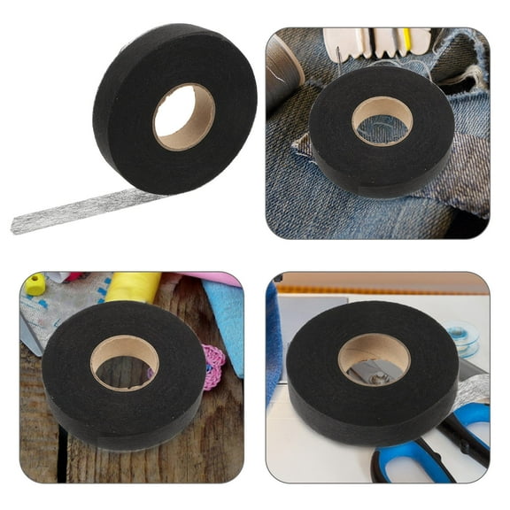 WASHWEPE Hemming Tape Black Non Woven Fabric For Clothes Crafting 1Set