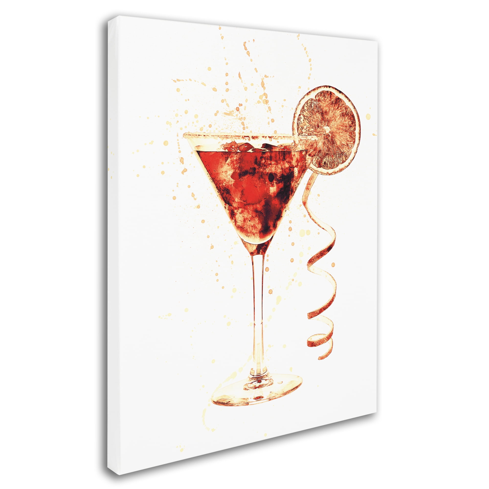 Trademark Fine Art 'Cocktail Drinks Glass Watercolor XI' Canvas Art by Michael Tompsett
