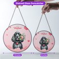 thumbnail image 5 of Happy Valentine's Day Cocker Spaniel holding flowers Stained Glass Suncatcher Cockers Dog Lover Gifts Window Hanging Sign Decor - 3005, 5 of 5