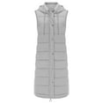thumbnail image 5 of Vedolay Womens Hooded Parka Coat Button Down Knitwear Long Sleeve Soft Basic Knit Cardigan Coat Grey,L, 5 of 5