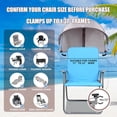 thumbnail image 2 of XL Universal Chair Canopy Umbrella, UPF 50+ Foldable Sun Shade Attachment with Adjustable Clamp, Fits Most Brands’ Beach, Camping, Lawn, Tanning, Zero Gravity, Lounge & Fishing Chairs, 2 of 12