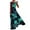 Green, variant on Women Casual Boho Print Zipper V Neck Sleeveless Long Dress Holiday Dress Floral Summer Dresses for Women Women's Summer Dresses Casual