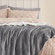 thumbnail image 4 of Manta de cama con forro polar sherpa, tamaño doble, 150 x 200 cm, color gris, 4 of 9