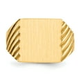 thumbnail image 4 of Finest Gold 14K Yellow Gold 13 x 13 mm Closed Back Mens Signet Ring - Size 9, 4 of 5