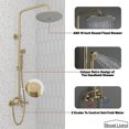 thumbnail image 5 of Boyel Living Wall Mounted Shower System Vintage Shower Fixture Handheld Shower with 10-In Rainfall Shower Head Bathroom Luxury Shower Faucet Set Brushed Gold, 5 of 9