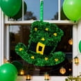 thumbnail image 6 of St Patricks Day Decorations Shamrock Hat Door Hanging, Festive Irish Green Shamrock Decor, Easy Hang Door Wreath Accent, St Patricks Day Home Porch Holiday Decor, Green-A, 6 of 7