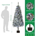 thumbnail image 3 of 6ft/7ft Pre-Lit Christmas Tree with Color Changing Lights, Artificial Xmas Tree with Branch Tips, 8 Modes Slim Hinged Design & Metal Stand for Christmas Gift, 3 of 7