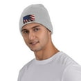 thumbnail image 5 of XMXT Winter Casual Beanie Hats for Men Women, American Striped Flag Print Unisex Adult Cap Warm Daily Knit Hat Skull Caps, Gray, 5 of 9