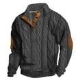 thumbnail image 3 of Sweatshirts for Men 2026 Fall Winter Long Sleeve Patchwork Casual Stand Collar Sweatshirt Mens Pullover Top, 3 of 3