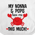 thumbnail image 4 of Inktastic Nonna and Pops Love Me Grandchild Boys or Girls Baby Bib, 4 of 4