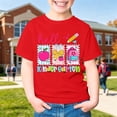 thumbnail image 3 of Bysome Tees for Girls Back to School Graphic Print Short Sleeve Crew Neck Shirts Summer First Day of School Lightweight Girl Tops Size 11-12 Years Red, 3 of 7