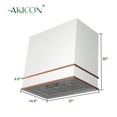 thumbnail image 5 of Akicon Range Hood 36 Inch, Ultra Quite Stainless Steel Ducted Kitchen Hood, Wall Mount Square Vent Hood with LED Light and Dishwasher-Safe Filters, 3 Speeds, 600 CFM (AK-HS36HB-SWC), 5 of 7