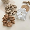 thumbnail image 4 of YooGuoGuo Pure Color Oversized Silk Satin Hair Scrunchies Hair Bands For Girls Women Ponytail Holder Hair Bands Ties Rope Hair Accessories, 4 of 6