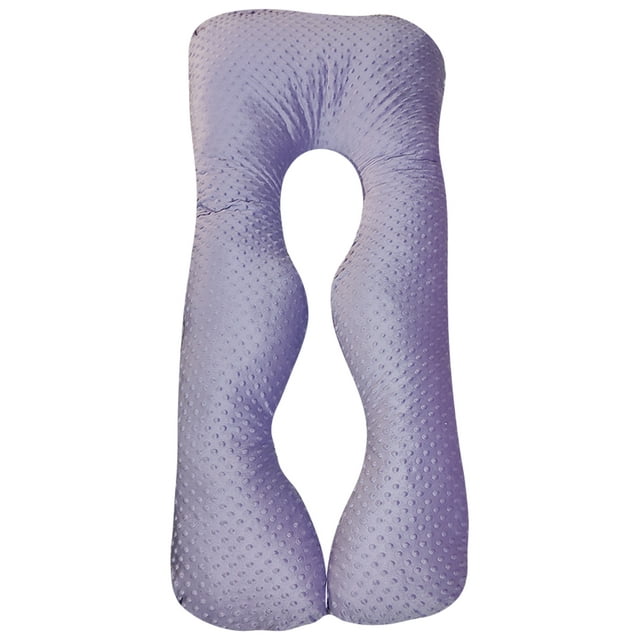 Almohada para maternidad LUNICS Suave Lila Tipo Burbuja 135 cm x 70 cm x 15 cm