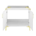 thumbnail image 4 of Voltaire 36" Single, Bathroom Vanity in White with Gold Hardware - Cabinet Only, 4 of 5