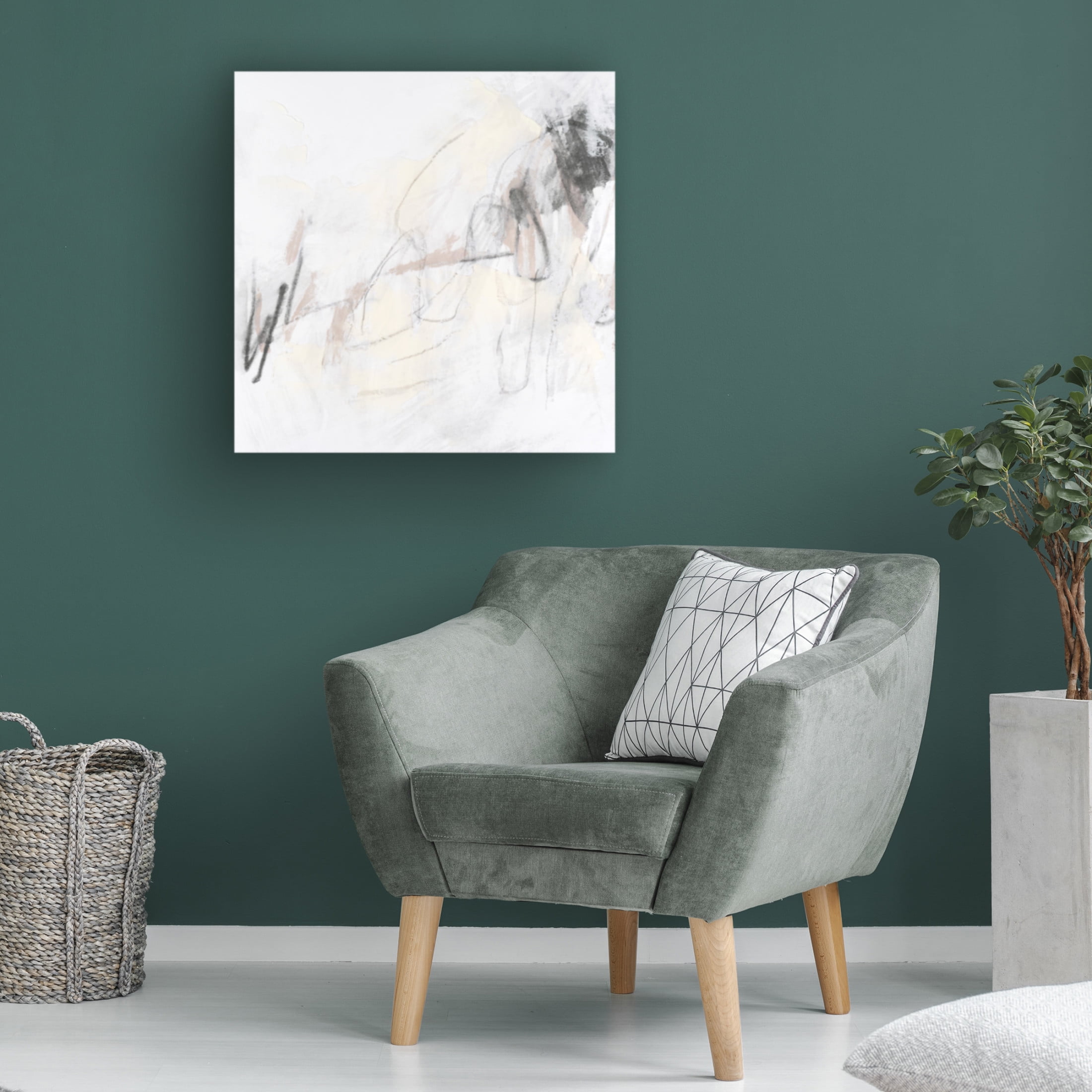 Trademark Fine Art June Erica Vess  Neutral Scribe I Canvas Wall Art