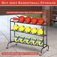 thumbnail image 4 of Basketball Rack Training Stand - Tilt Ball Training Equipment Holder Shooting Rolling Storage Cart with Wheels Sports Outdoor Volleyball Soccer Football Garage Organizer Basketball Accessories, 4 of 6