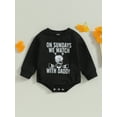 thumbnail image 2 of Blotona Infant Baby Girls Sweatshirts Rompers 6M 12M 18M 24M Newborn Girl Jumpsuit Long Sleeve Round Neck Letter Print Bodysuits Fall Casual Playsuit, 2 of 8