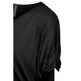 thumbnail image 5 of KOGMO Womens Solid Basic V neck Dolman Tunic Top with Sleeve Shirring, 5 of 6