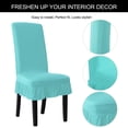 thumbnail image 5 of Unique Bargains Ruffled Skirt Dining Chair Cover Ruffled Seat Slipcovers Teal M, 5 of 8