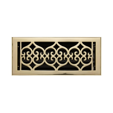 

Signature Hardware 919321-4-12 Old Victorian Brass Wall Register - Brass