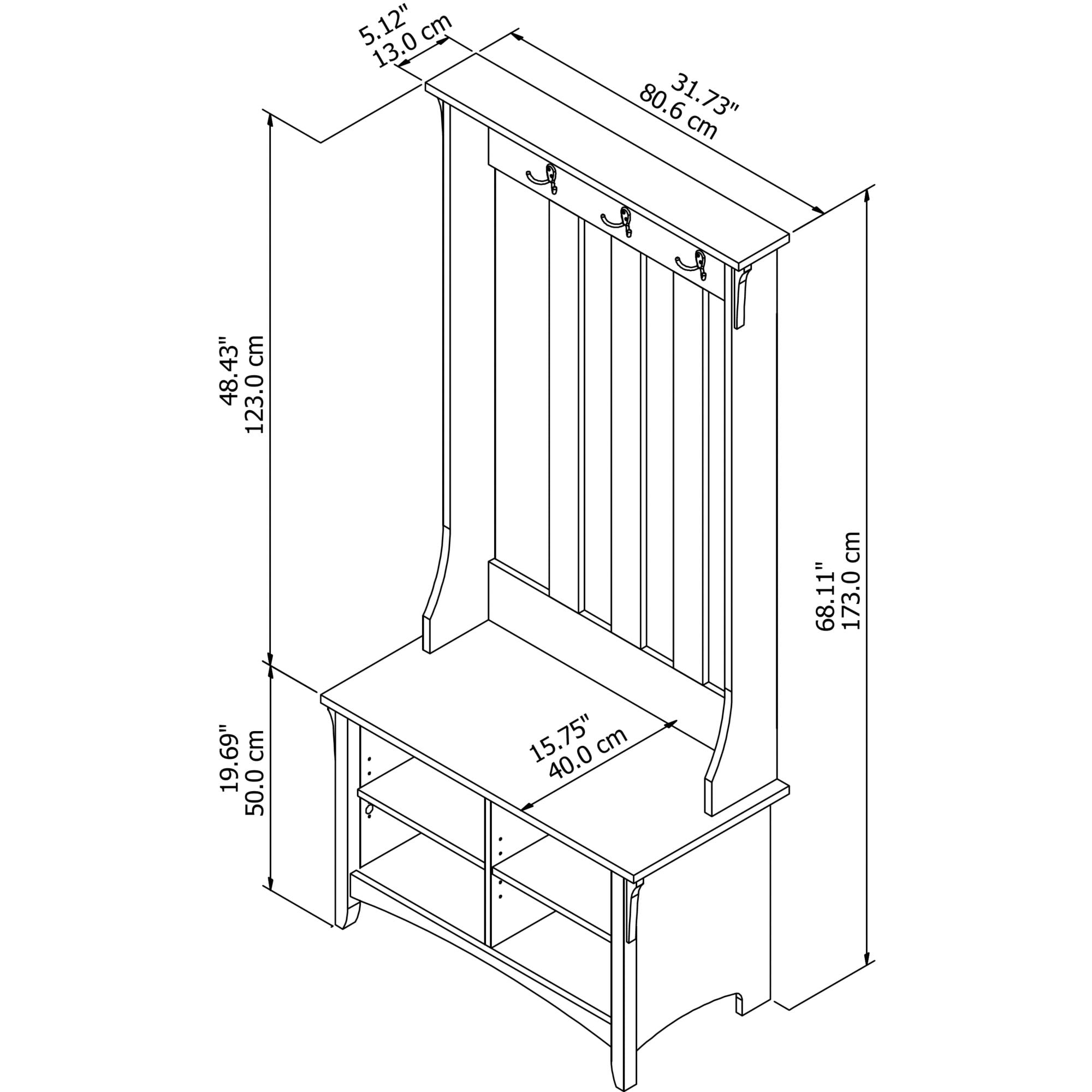 Bush furniture salinas hall tree hotsell
