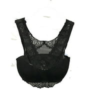 Victoria's Secret PINK High-Neck Push-up Bralette Small Black lace