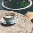 thumbnail image 3 of Ambesonne Autumn Vibes Fitted Round Tablecloth, Fall Swirling Leaves, 40"- 44" Diameter, Eggshell Beige Pale Sepia, 3 of 5