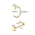thumbnail image 2 of ZS 15Pcs/Set 20g Nose Hoop Ring Piercing Round Flat Nostril Piercing Rose Gold Black Nose Bone/L Shaped/Nose Screw Nose Stud Piercing, 2 of 6