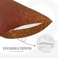thumbnail image 3 of Uemuo Orange Glitter Print Throw Pillow Case – Cozy & Soft Cushion Cover, Hypoallergenic Pillow Case for Sleeping, Perfect for Women with Envelope Closure-20"x30", 3 of 6