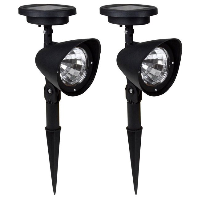 Lampara De Pared Focos solares Césped al aire libre 4LED Energía Paisaje Jardín Camino Lámparas 2pcs Likrtyny Para estrenar
