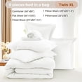 thumbnail image 5 of 7-Piece King Light Grey Soft Comforter Set, All Season Bed in a Bag with Sheets & Pillowcases, 5 of 10
