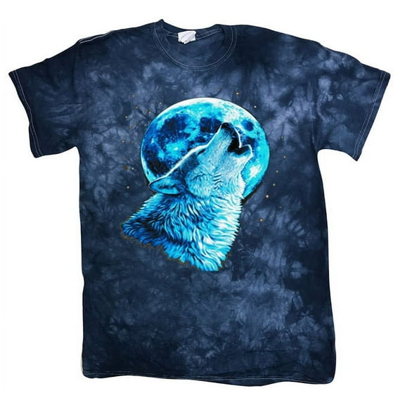Tie Dye T-shirt Wolf Moon Men's Graphic Tee