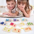 thumbnail image 3 of Tablero de clavijas de número de conteo de madera: Juguetes manipuladores de matemáticas, juguete educativo de matemáticas de aprendizaje temprano preescolar para niños pequeños y niños de jardín, 3 of 5
