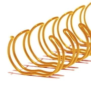 EW21L0304-GD - Twin Loop Wire Binding Spines for 140 - 160 Sheet Capacity - 3/4 inch x 11in - 2 to 1 Pitch - Gold - 50/bx