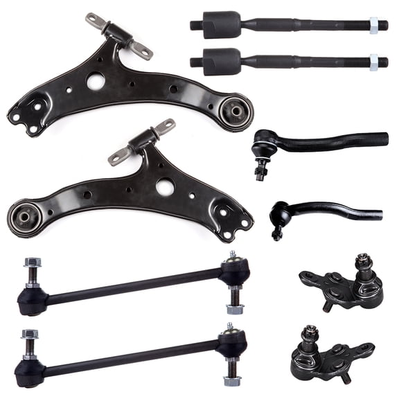 ECCPP 10pcs Lower Control Arm Inner Tie Rod End Outer Tie Rod End Sway Bar End Link Lower Ball Joint fit for 2002-2003 For Lexus ES300 2002-2003 For Toyota Camry