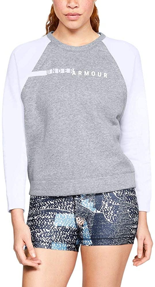 women's ua rival fleece embroidered crew