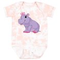 thumbnail image 3 of Inktastic Cute Purple Hippo Girls Baby Bodysuit, 3 of 5