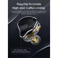 thumbnail image 3 of Bass Wired Headphone,CCZ BC04 Custom High-Frequency BA IEM Headphone, Stereo Sound IEM Earbuds Earphone with Oxygen-free Copper Silver-plated Cable for Musician System (with MIC, BC04-Silver)\u2026, 3 of 7