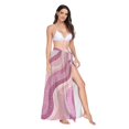 thumbnail image 2 of FORMRS Womens Beach Sarong Semi-Sheer Bikini Wrap Skirt Swimsuit Cover-ups, Pink Brown Pattern, 2 of 7