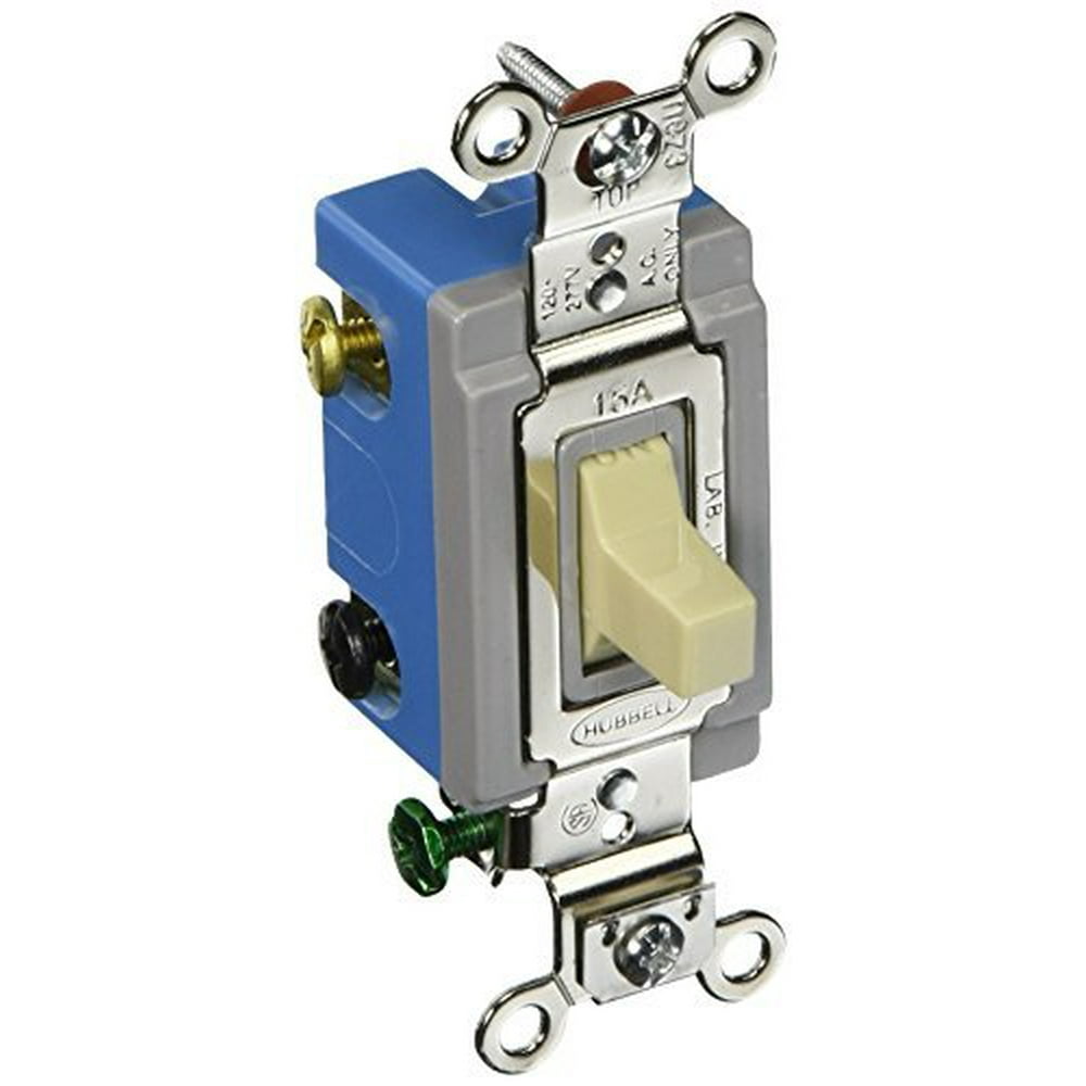 Hubbell HBL1381I Toggle, Single Pole Double Throw, Center Off, 15 amp